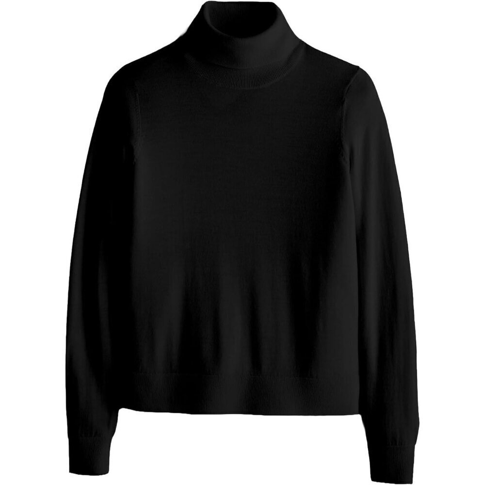 Women's Merino Wool Turtleneck Sweater Slim Fit Soft Knitted Classic Design